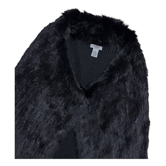 Premise 100% RABBIT FUR Luxury Designer SOFT Sleeveless Knit Vest Womens Small - Picture 3 of 5